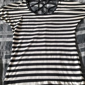 Emo grunge striped top